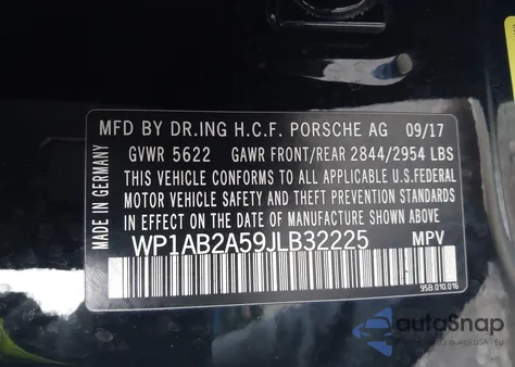 2018 Porsche Macan S из США, поврежденный, VIN WP1AB2A59JLB32225